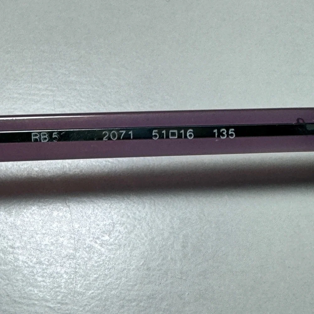 Ray-Ban RB52071 Purple Rectangular Eyeglass Frames 51-16-135 Made in Italy